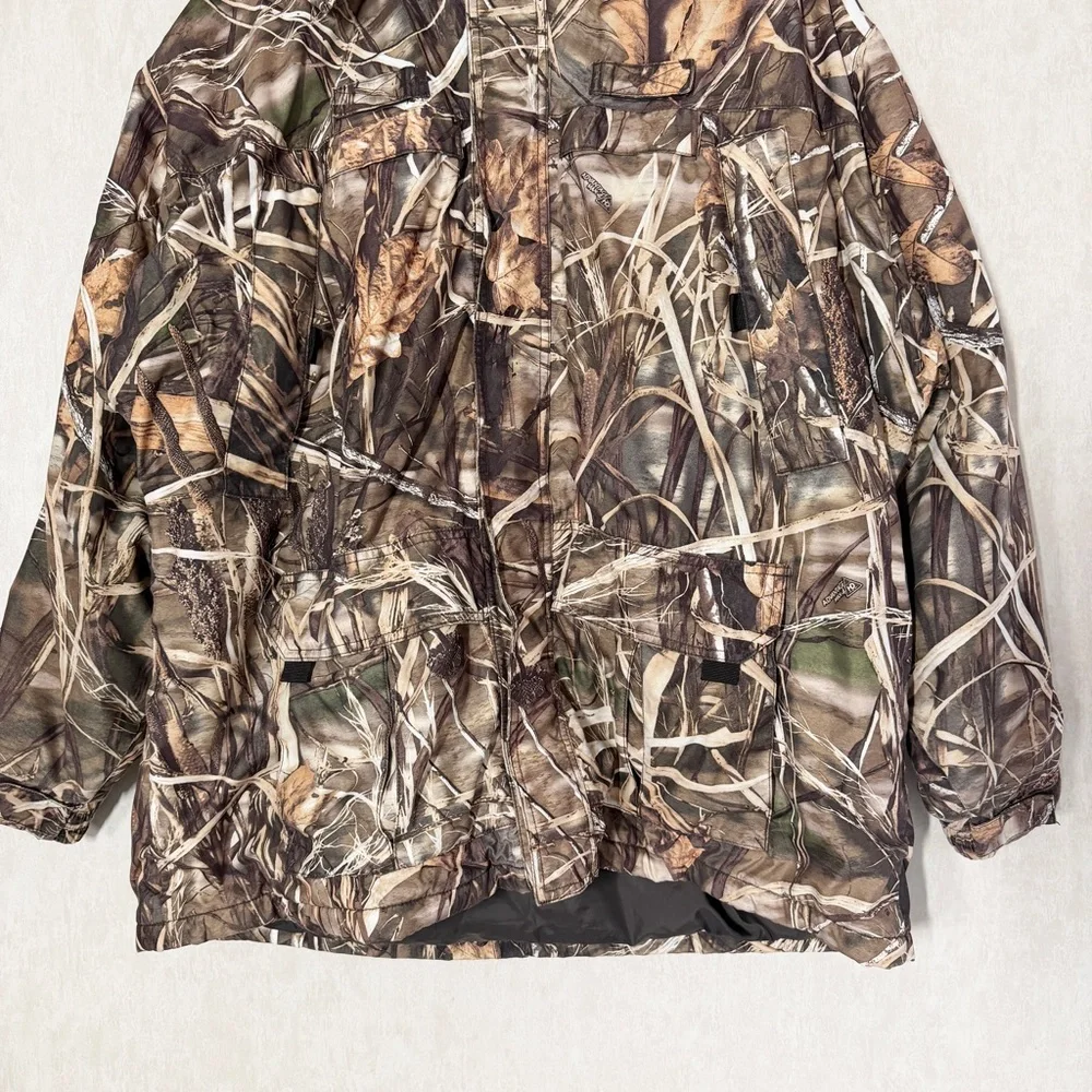 Cabela’s Men’s Dry-Plus Camouflage Full Zip Jacket Hunting Shooting Outdoor L
